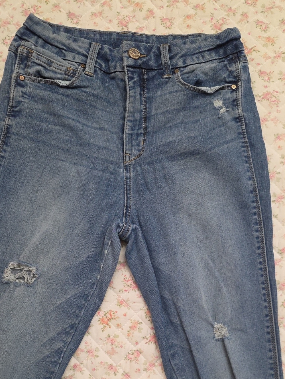 Rewash Light Blue Distressed Skinny Jeans